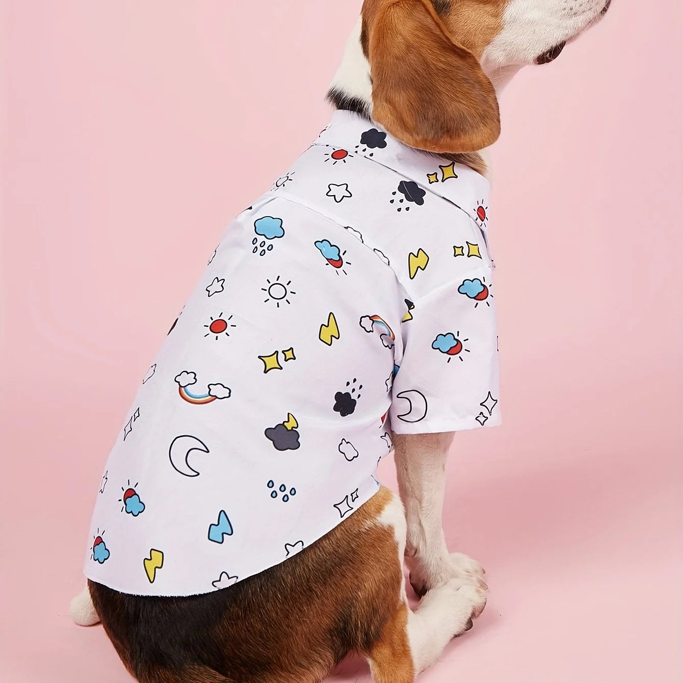 Pet clothes, dogs, cats, shirts, comfortable and breathable, small floral patterns, simple, generous, fresh and cute