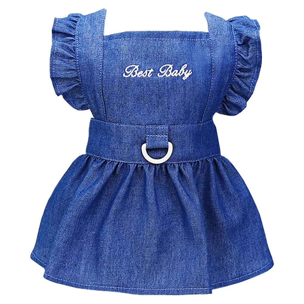 Dog Dress Puppy Luxury Skirt Dog Clothes Princess Dresses Wedding Evening Dress Tutu Skirt Denim Skirt for Small Dogs Clothing