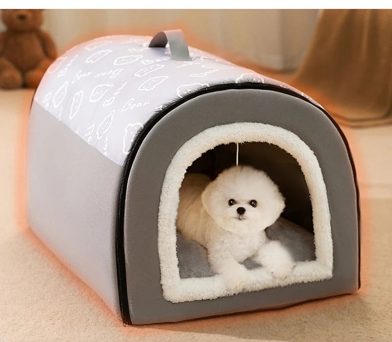 Winter Warm Pet Dog Bed for Small Medium Dogs Removable Dog Sleeping Bed Puppy Bed Kennel Dog Accessories