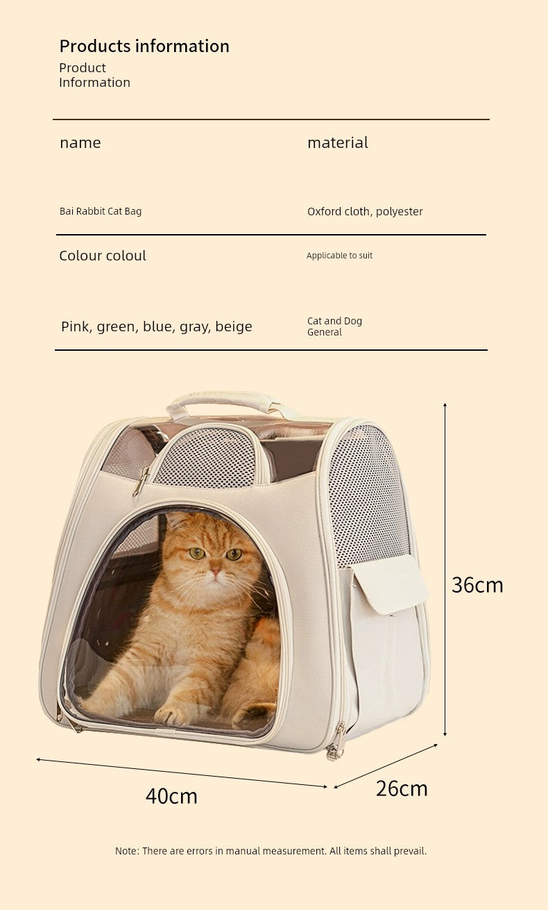 Large Capacity Portable Anti-Stress Dog Cat Bag