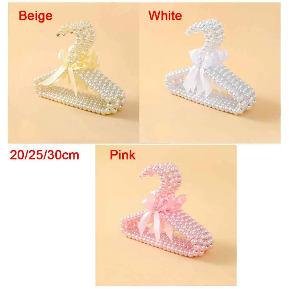 Plastic Dog Clothes Girl Heart Pearl Hanger Shelf Cat Clothes Pet Supplies Hanger Dog Accessories for Small Dogs Pet Supplies