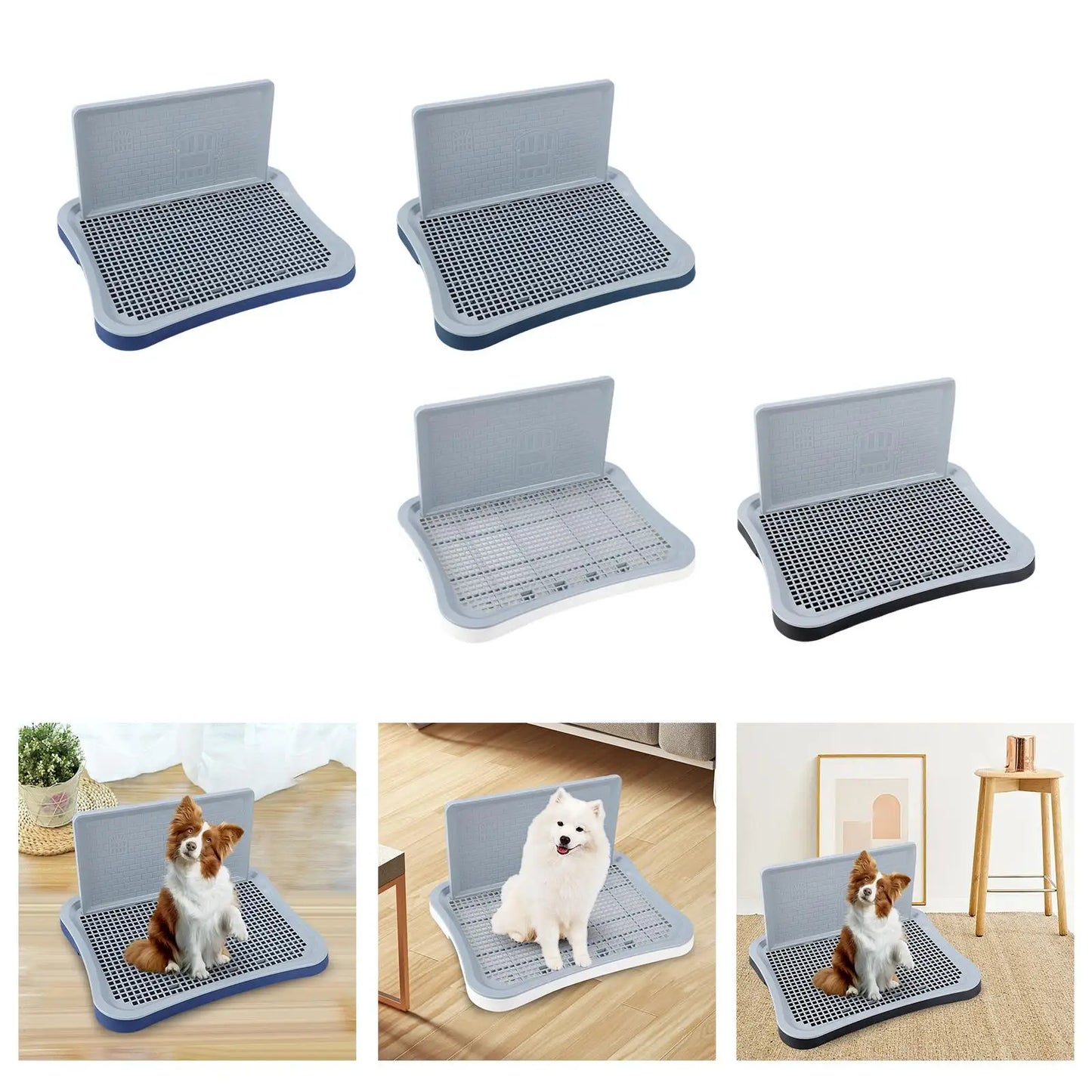 Dog Toilet Dog Potty Tray Lattice Keep Paws and Floors Clean Puppy Toilet Pet Training Toilet Tray for Small and Medium Dogs