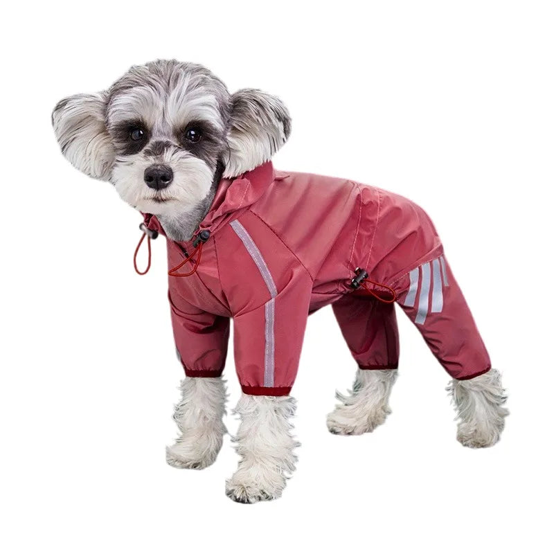 Pet Raincoats Dog Reflective Waterproof Puppy Rain Coats Hooded for Small Medium Dogs Jumpsuit Chihuahua French Bulldog Overalls