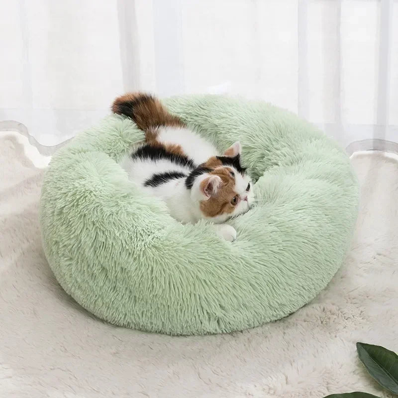 Super Cat Bed Warm Sleeping Cat Nest Soft Long Plush Best Pet for Dogs Basket Cushion Mat Animals Sleeping