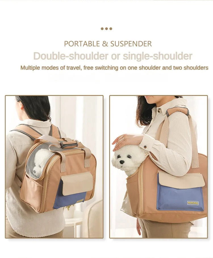 Multifunctional Pet Bag Cats and Dogs  Comfortable Breathable Shoulder Bag  Pet Carrier Dog Backpack Puppy Handbag Weight＜4KG