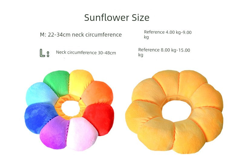 SUNFLOWER Anti-Licking Bite Head Cover Shame Soft Ring Dog