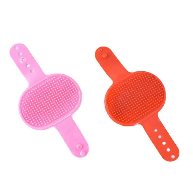 Soft Rubber Dog Brush Comb Cat Bath Brush Rubber Glove Hair Fur Grooming Massage Brush For Dog Cats 12.3*9.7cm