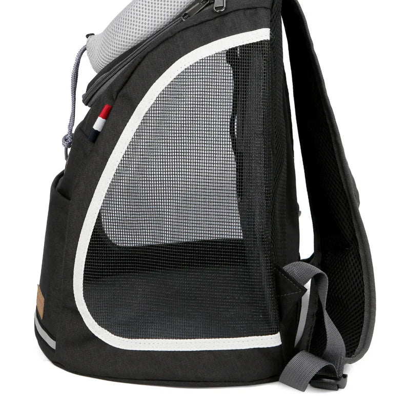 Portable Pet Carriers Breathable Mesh Dog Backpack Foldable Large Capacity Cat Carrying Bag Outdoor Travel Pet Supplies