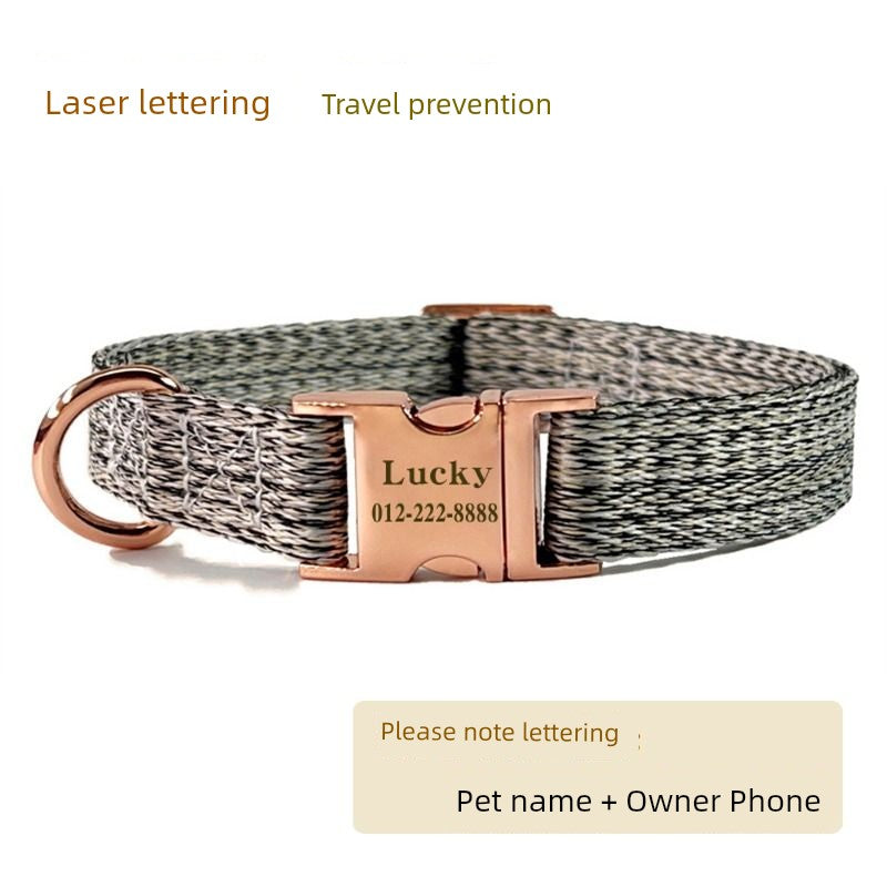 Lettering Anti-Lost Puppy Collar and Leash