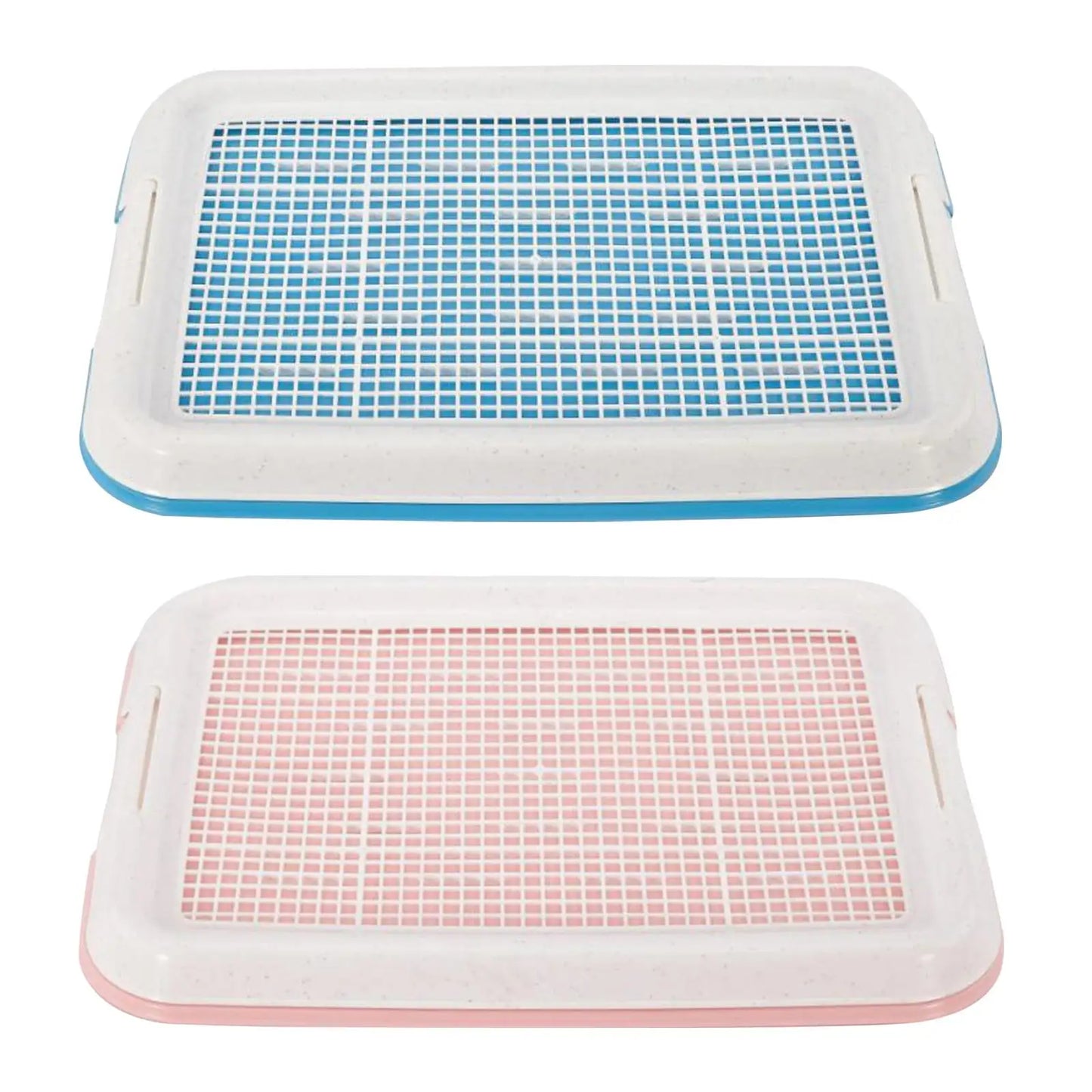 Dog Potty Toilet Training Tray Indoor Outdoor 18.5x13.8 inch Mesh Potty Training Tray Dog Potty Pan for Small Size Dogs Puppies