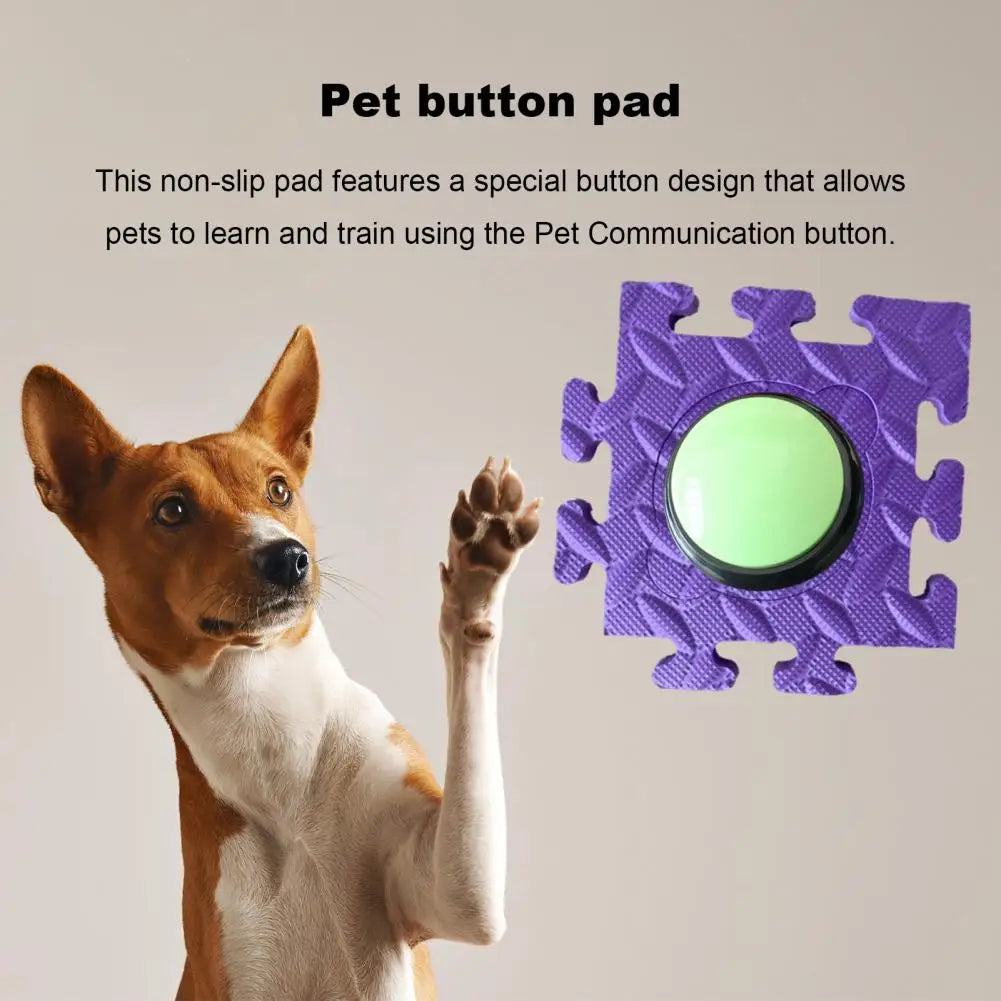 Pet Button Pad Pet Communication Mat for Bathrooms Home Anti-slip Dog Play Floor Mat with Speaking Buttons Foam Carpet for Pets