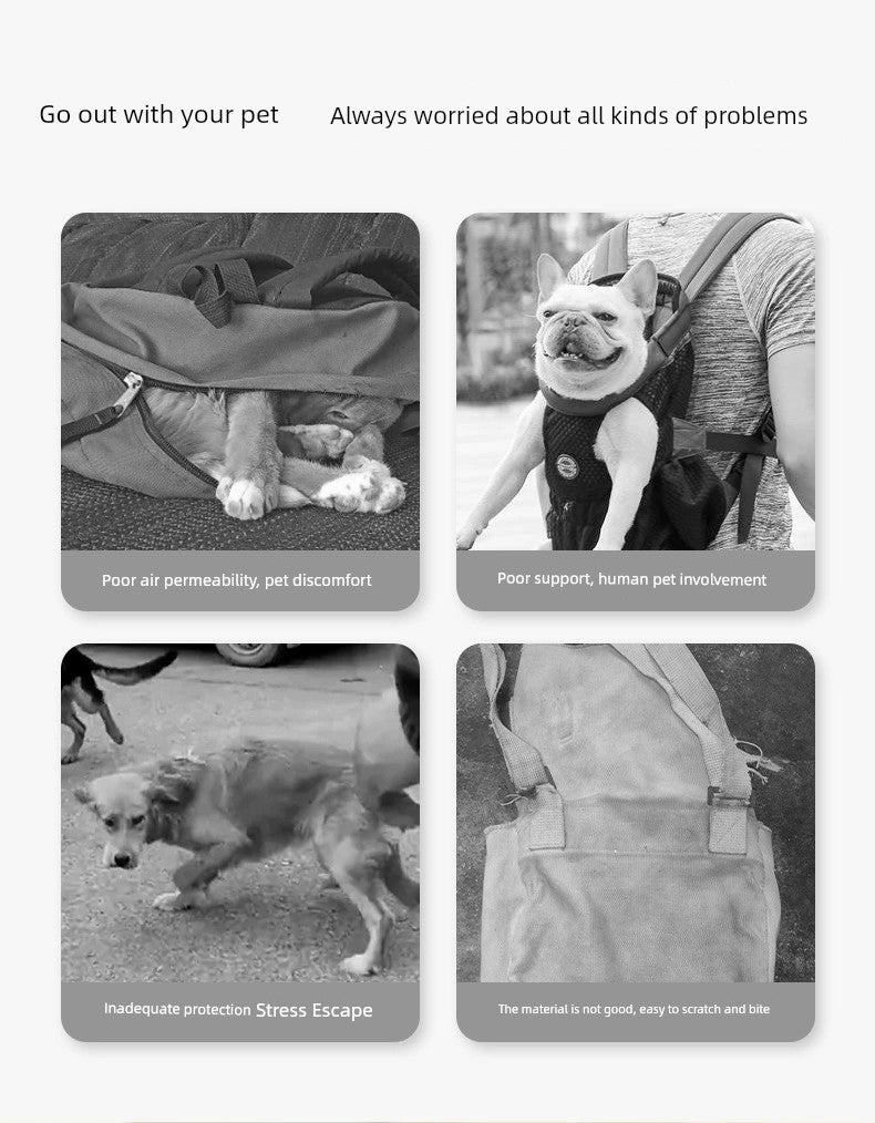 Portable Shoulder Crossbody Large Capacity Denim Canvas Dog Bag