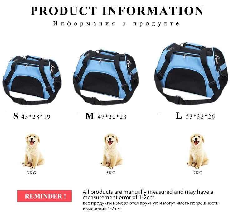 Sac de transport portable pour chien et chat, sac de voyage pour chiot, maille respirante, petit chien, chat, chien, tente d'extérieur, sac à main pour animaux de compagnie