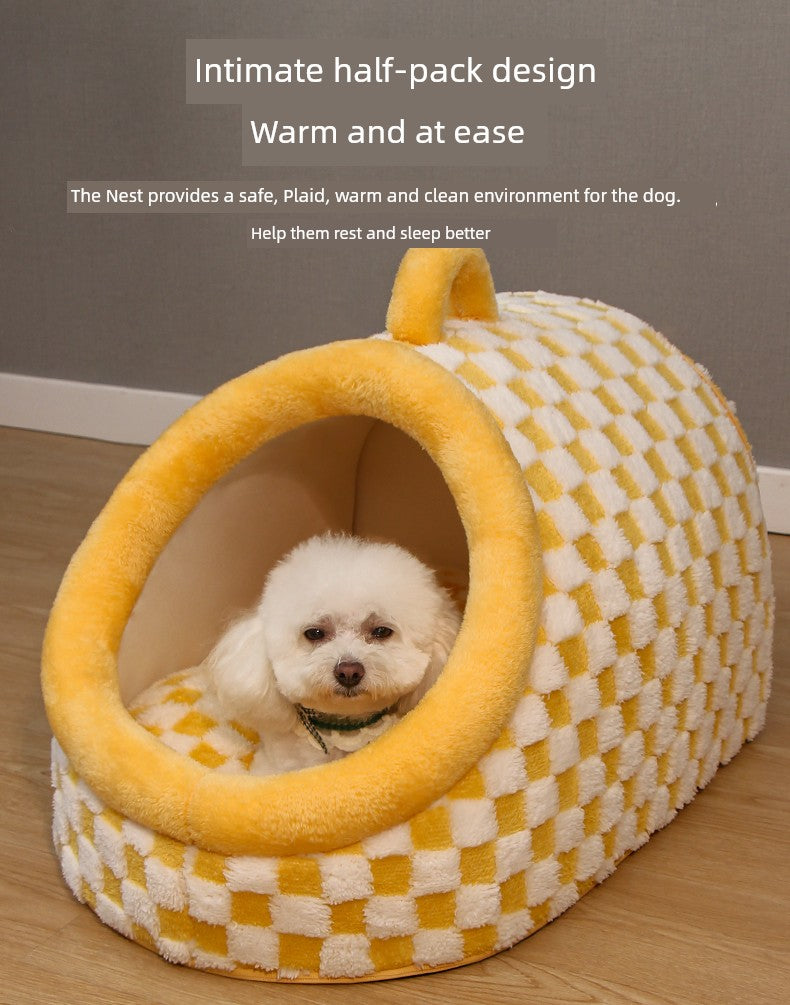 Cat Nest Winter Heattech Semi-Enclosed Sleep Kennel