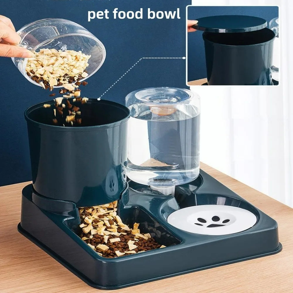 Large Capacity Pet Food Bowl Automatic Cat Feeder Dog Bowl Foodstuff Water Bottle Wet and Dry Storage Dispenser Pet Supplies