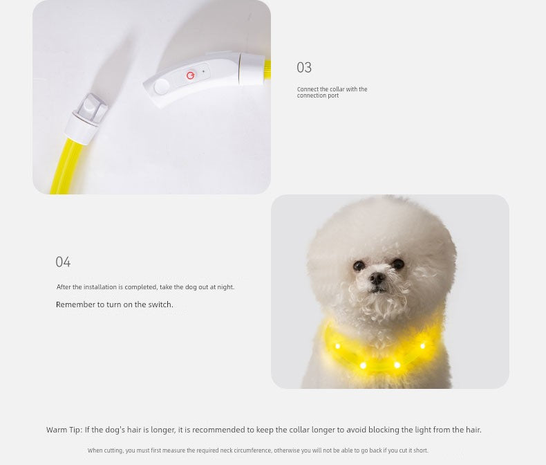 Night Luminous Adjustable Pet Small Size Dogs Dog