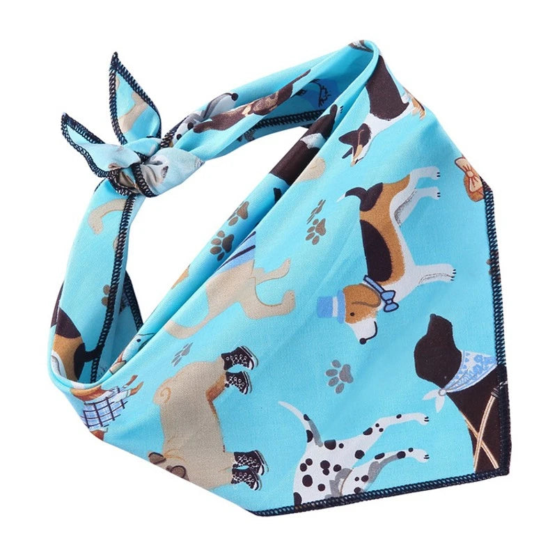 Soft Flower Pattern Pet Dog Triangle Bandana Cat Puppy Kerchief Pet Bibs Dog Accessories Pet Neckerchief Scarf Dog Saliva Towel