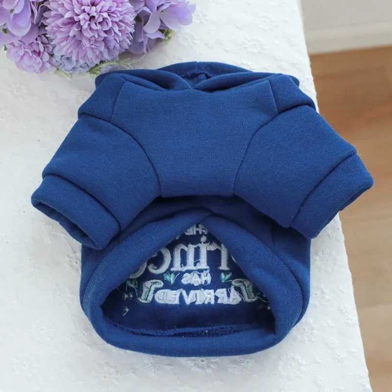 Pet Dog Clothes for Small Medium Dogs Winter Warm Dog Hoodie Letter Print Puppy Pullover Pet Sweatshirt Bichon Frise Dog Clothes