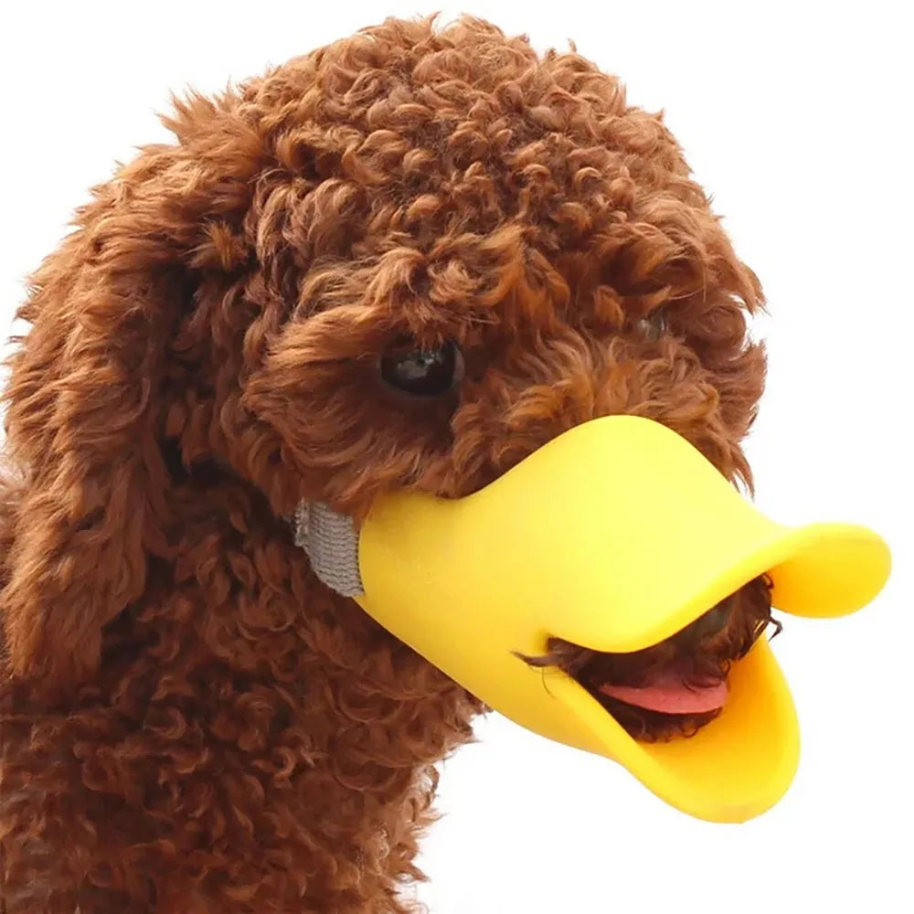 Pet Dog Muzzle Silicone Duck Shape Mask for Pet Dogs Anti Bite Stop Barking Small Large Dog Mouth Muzzles Pet Dog Accessories