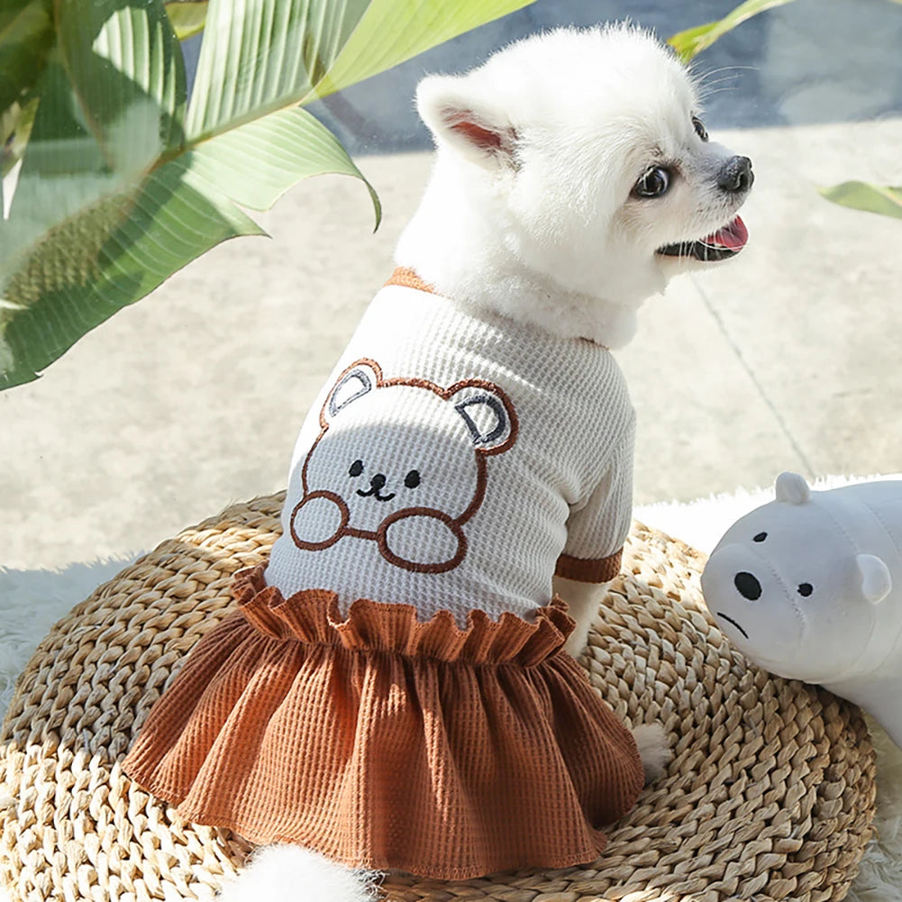 Spring Summer Dog Dress Pet Skirts Pet Lovers' Clothes Comfortable Soft Puppuy Dogs Cats Vest Dress Pet Clothes Dog Clothes