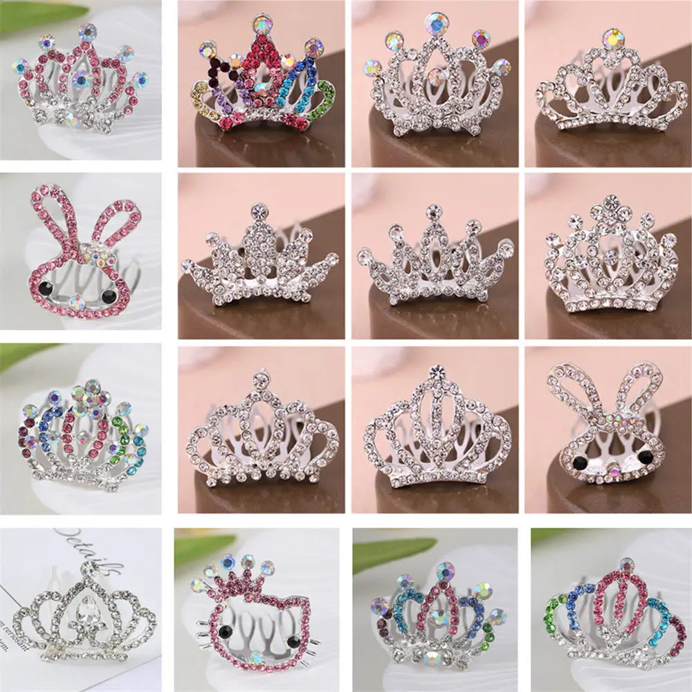 1/5pcs Bling High-grade Pet Hair Clip Crown Diamonds Hair Ornament Teddy Dog Cat Cute Pet Hairpin Puppy Hair Grooming Accesorios