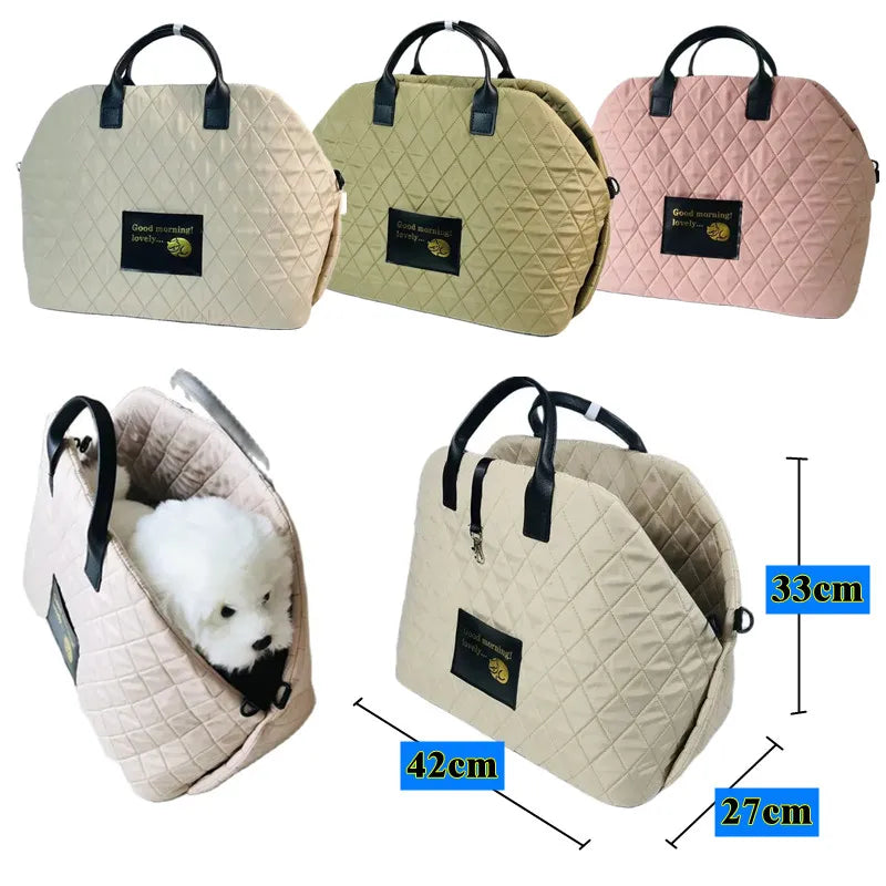 Sac de protection de siège de voiture pour chien et chat, sac de transport portable en tissu doux pour chien et chat, sac à bandoulière chaud de voyage pour chiens et chats, fournitures pour chiens