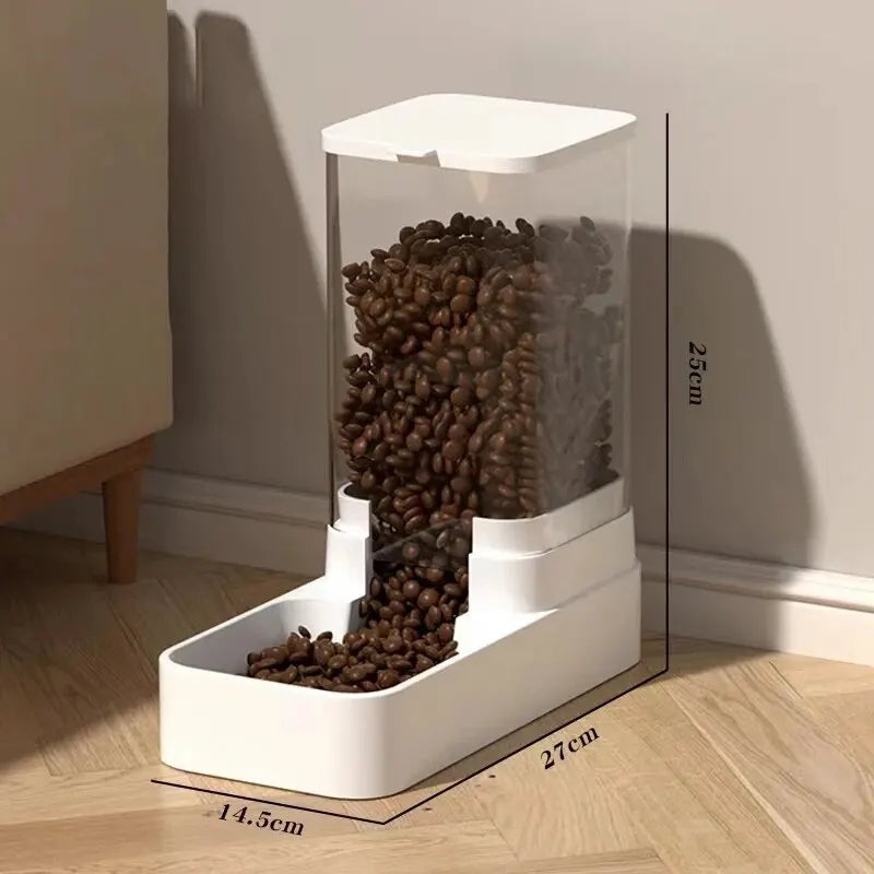 Fully Automatic Feeder Cat and Dog Bowl Food Storage Bucket Feeding Pet Supplies Large Capacity Universal Feeder Wear-resistant