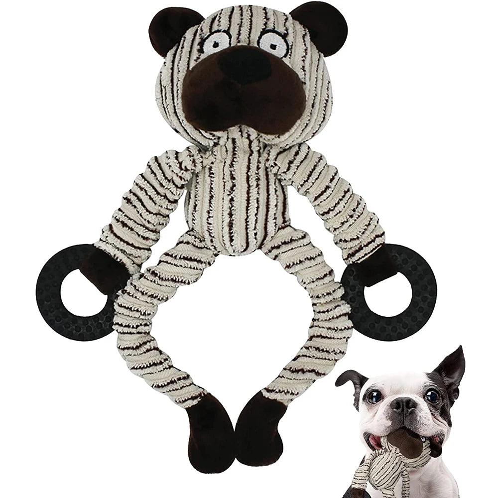 Squeaky Puppy Toys Plush Puppy Chew Toys for Teething Training Dog Toys for Small Dogs Toys for Cute Monkey Interactive Dog Toys