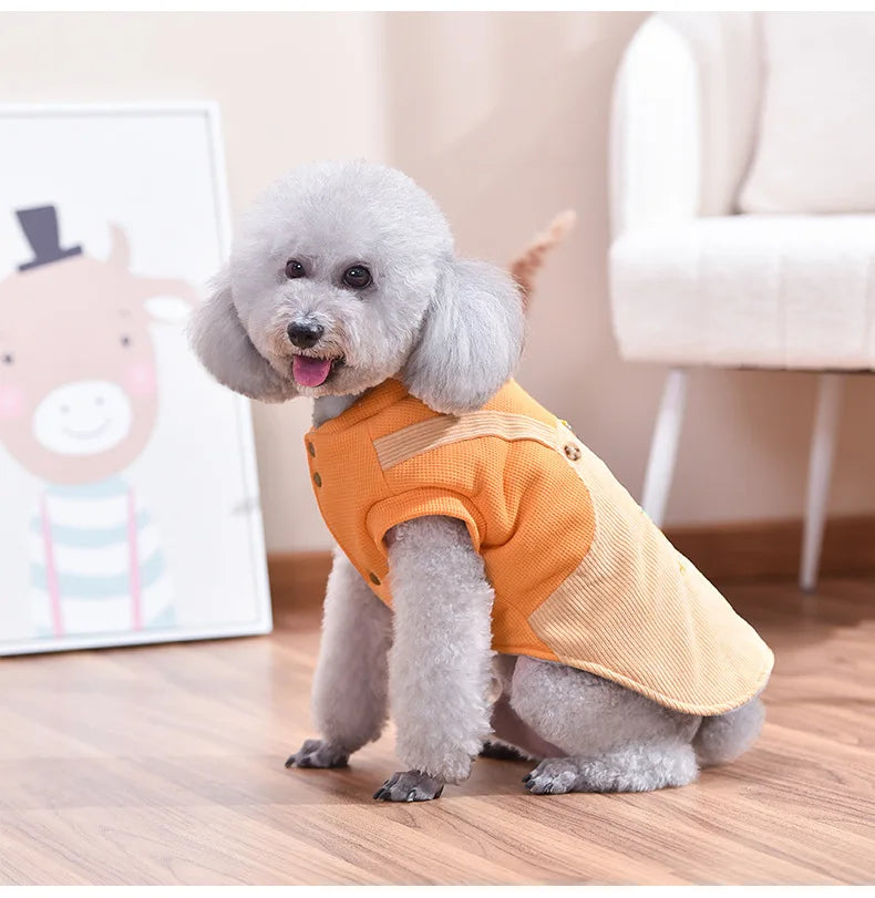 Hamburger Big Dog Costume Jumper Dresses For Small Big Breeds Puppy Dachshund Corgi Autumn Winter Pet Clothes Yellow Size XS 4XL