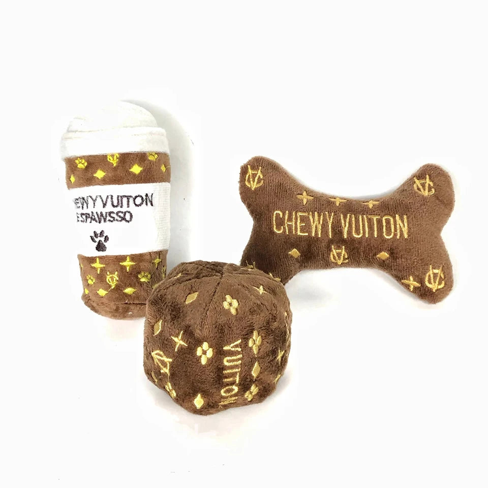 FATHIN Luxury Dog Toys Pets Chew Toy Squeak Cleaning for Small Medium Dog Training Accessories