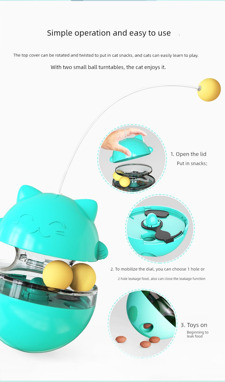 Cat Toy Self-Hi Relieving Stuffy Pet Turntable Cat Teaser Tumbler Windmill Supplies Kitty Toy Cat Toy