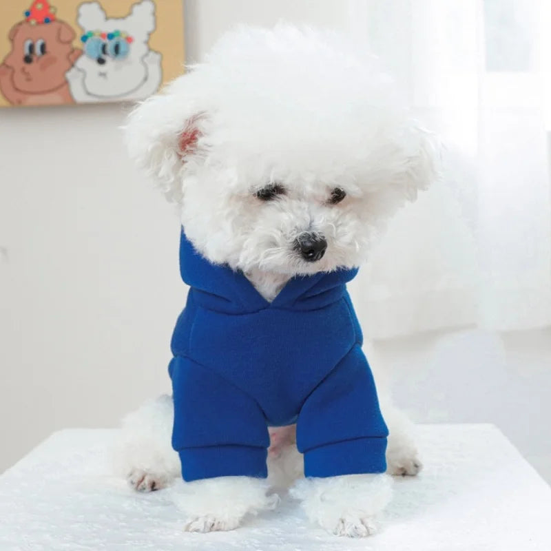 Pet Dog Clothes for Small Medium Dogs Winter Warm Dog Hoodie Letter Print Puppy Pullover Pet Sweatshirt Bichon Frise Dog Clothes