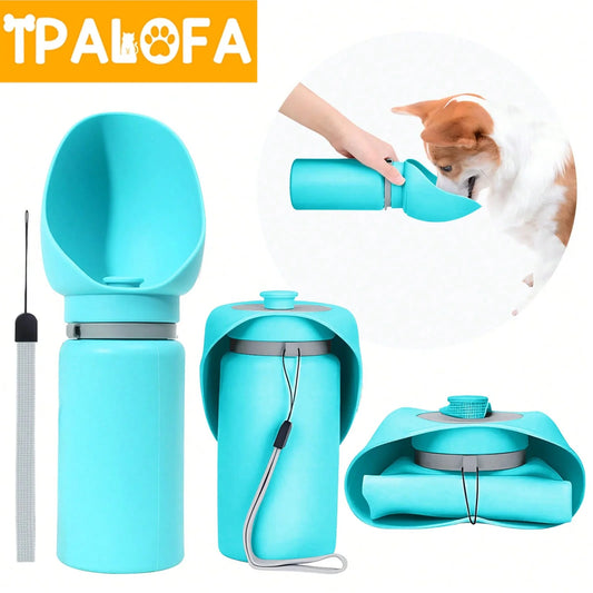 550ml Dog Water Bottle Portable Foldable Silicone Bowl Outdoor Travel Hiking Drinking Camping Bowl Cat Feeder Dog Accessories