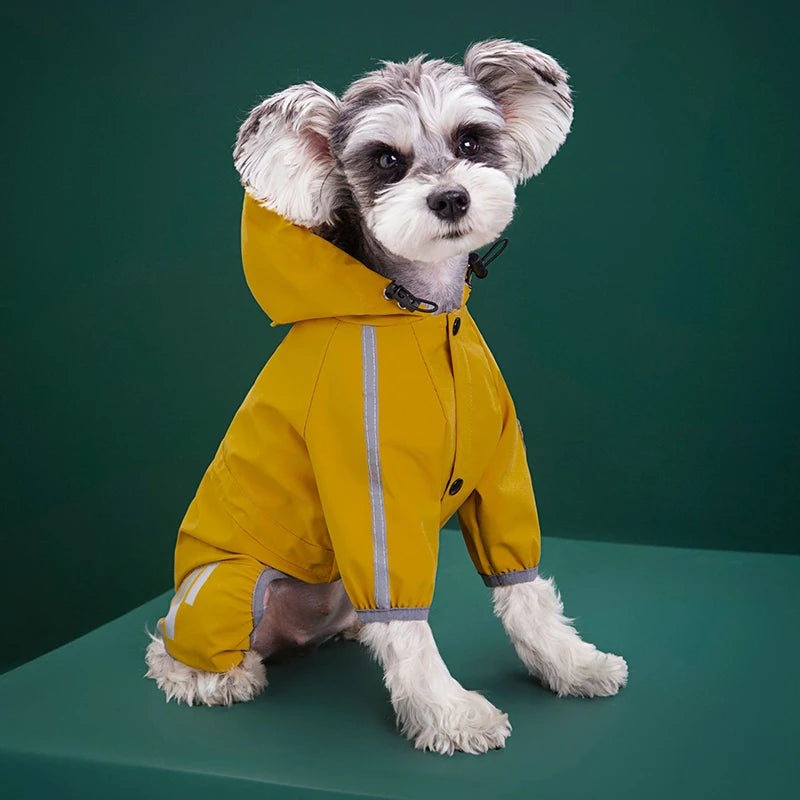 Pet Raincoats Dog Reflective Waterproof Puppy Rain Coats Hooded for Small Medium Dogs Jumpsuit Chihuahua French Bulldog Overalls