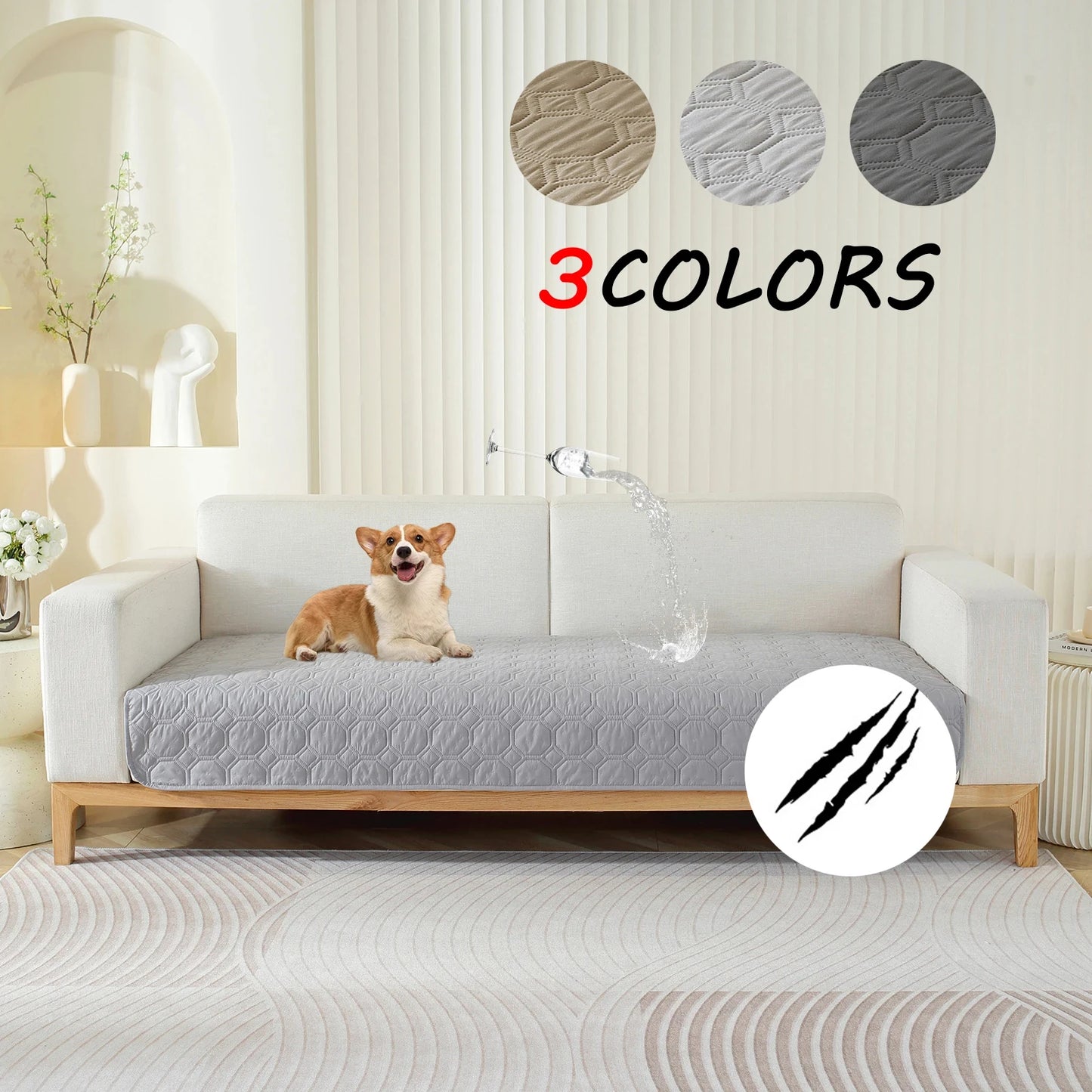 3Colors WATERPROOF&ANTI-LEAKAGE Dog Bed Cover Pet Blanket Sofa, Couch Cover Mattress Protector Furniture Protector for Dog, Pet