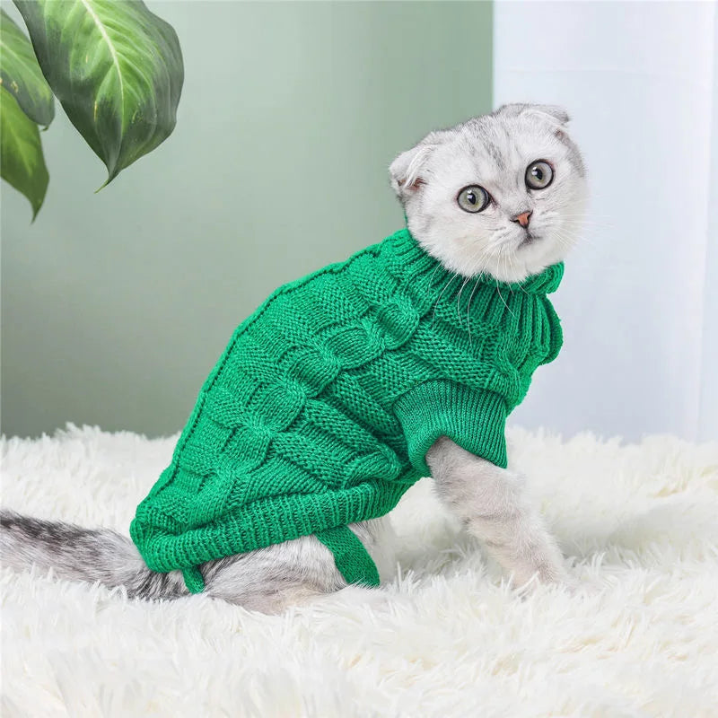 Cat Clothes for Pet Cats Clothing for Pets Sweater Pet Dog Clothes for Cats Dogs Kitty Outfit Pure T Shirt Dog Coat Vest Costume