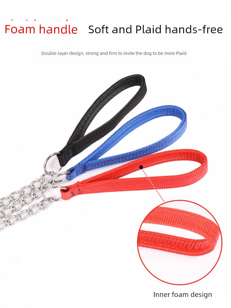 Anti-Bite Teddy Dog Leash Large Collar Iron Chain