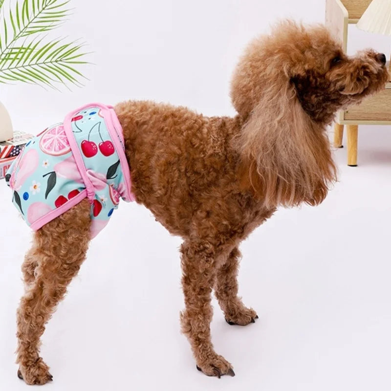 Washable Female Dog Diapers Reusable Dog Panties Menstruation Pet Physiological Safety Pants Adjustable Cat Diapers Pet Supplies