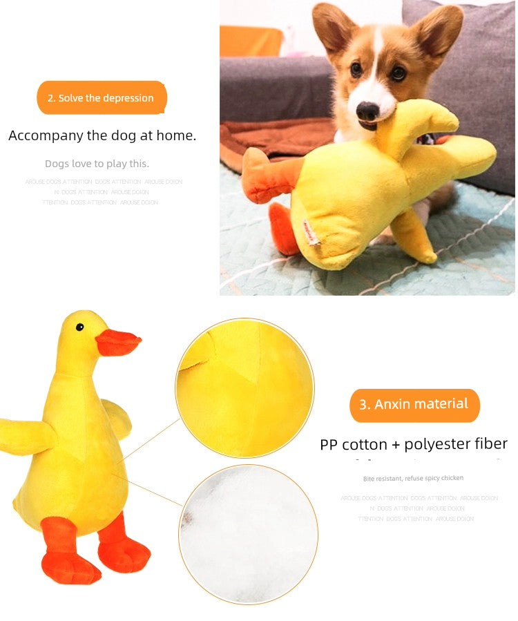 Dog Sound Toy Plush Duck Small and Medium-Sized Dogs Vent Bite-Resistant Molar Pet