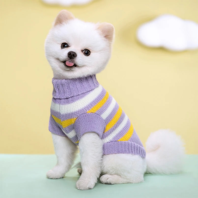 Puppy Knitting Sweater for Small Medium Dogs Clothes Pullover Dog Cat Coat Chihuahua Yorkies Jacket French Bulldog Pet Costumes