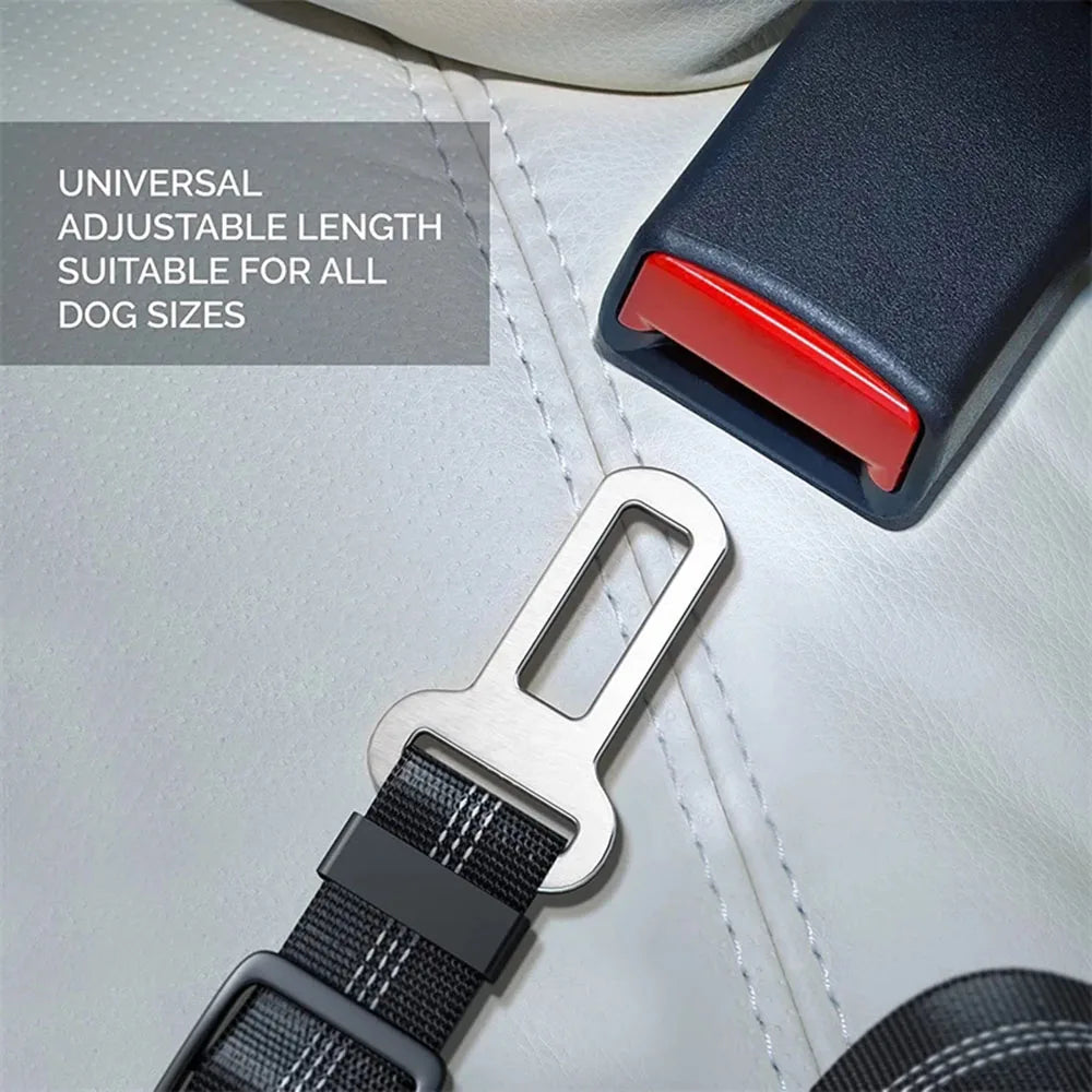 Pet Dog Car Seat Belt Retractable Buffer Elastic Reflective Safety Traction Rope Dog Leash Harness Dogs Dog Accessories Supplies