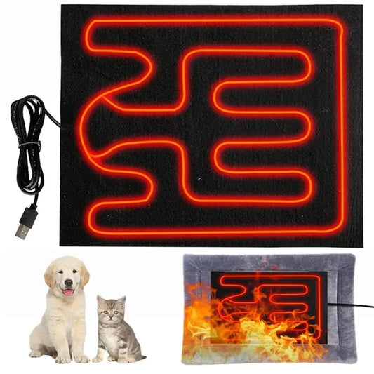 Pet Dog Heating Pad Warm USB Folding Heated Sheet Waterproof Car Seat Mat Cushion Pet Reptile Winter Outdoor Warm