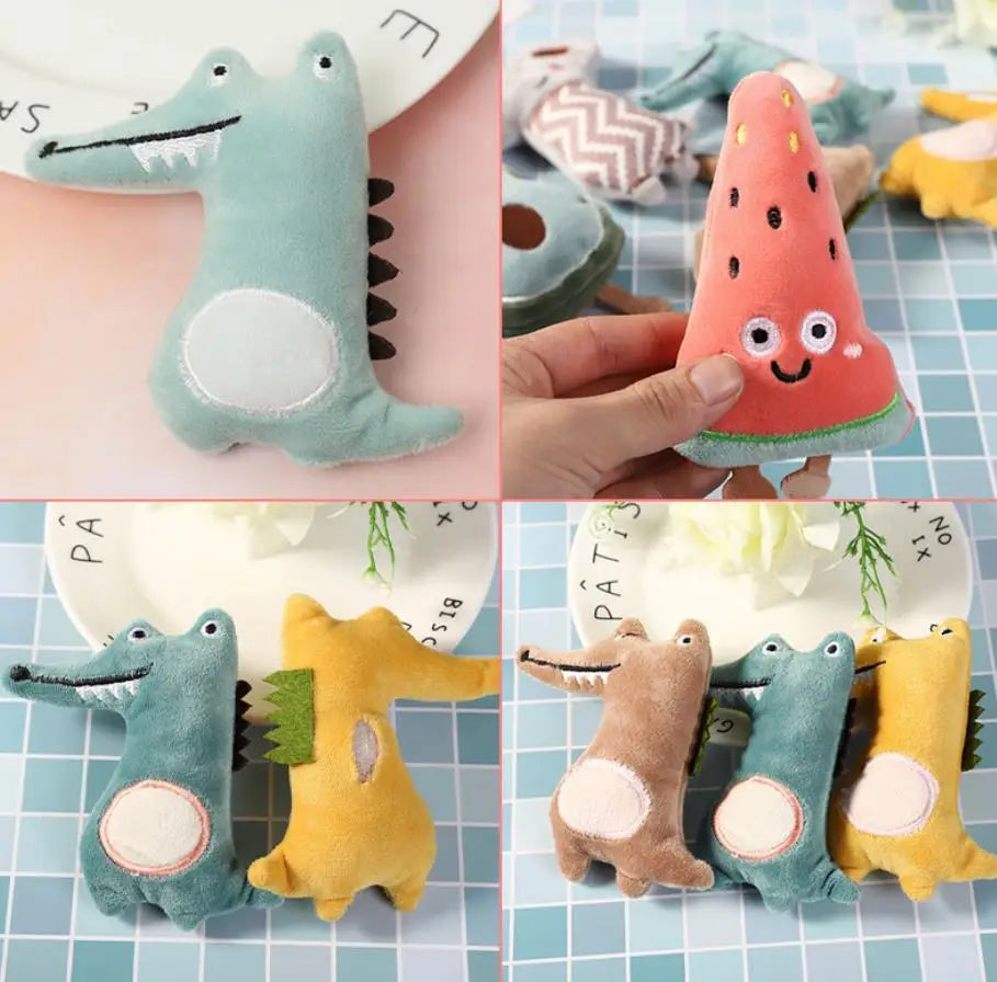 Funny Pet Toys Cartoon Cute Bite Resistant Plush Toy Pet Chew Toy For Cats Dogs Pet Interactive Supplies Pet Partner