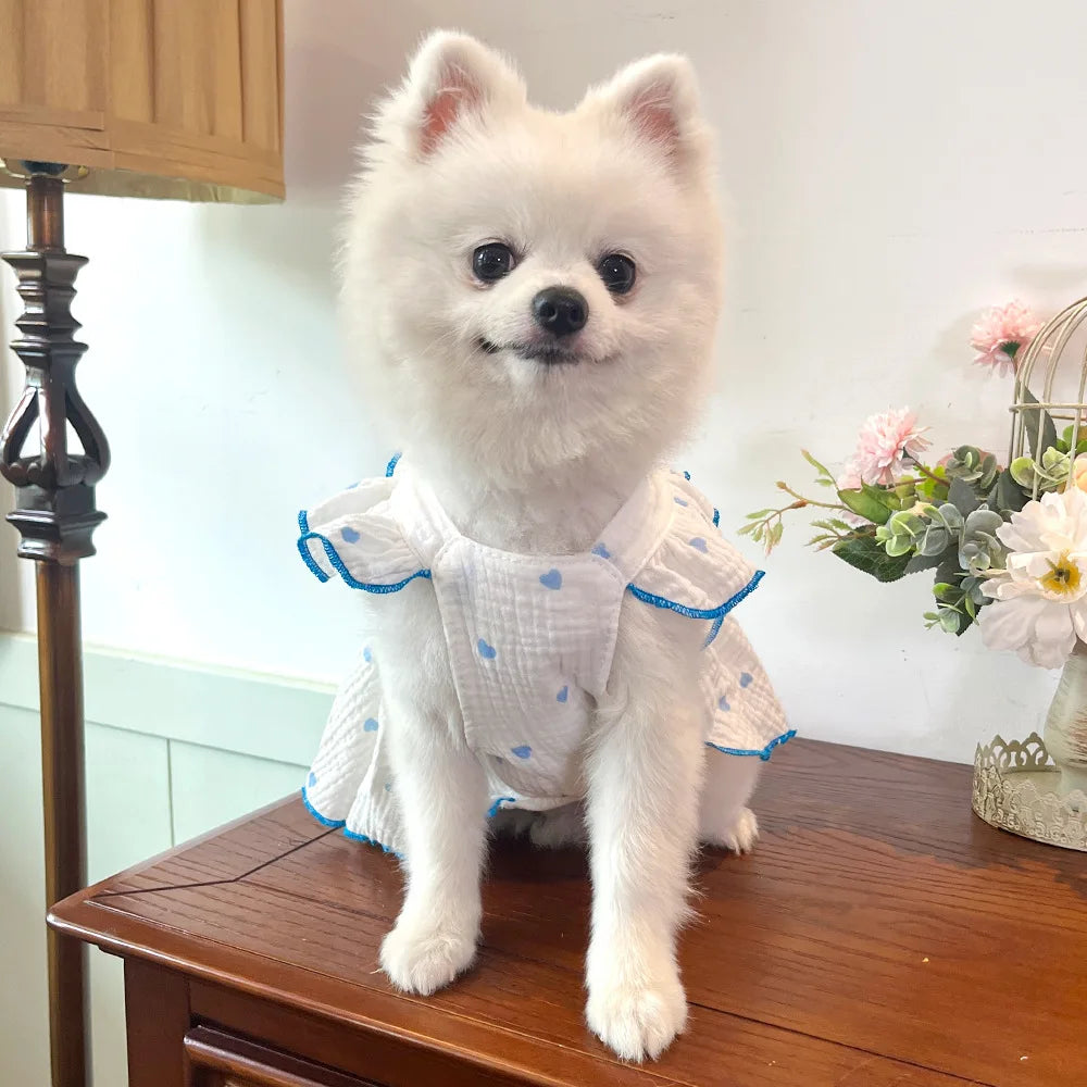 Cute Dog Clothes for Small Dogs Summer Dog Princess Dress Breathable Puppy Clothing Fashion Cat Wedding Skirt Pet Thin Dresses