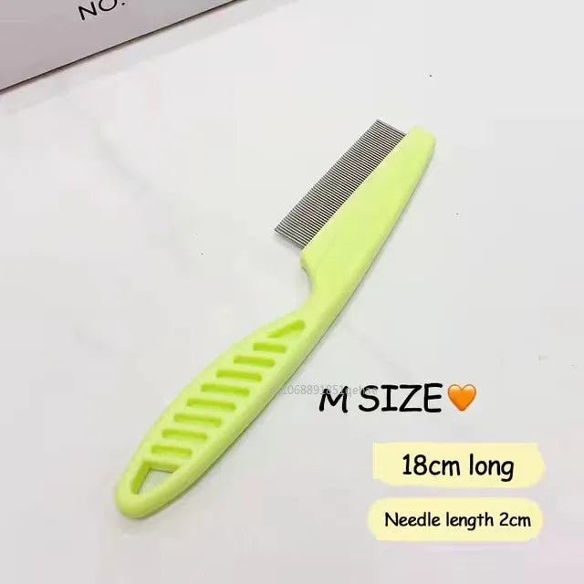 2/1pc Pet Hair Shedding Comb Stainless Steel Flea Comb for Cat Dog Pet Comfort Flea Hair Grooming Comb Dog Brush Grooming Tools