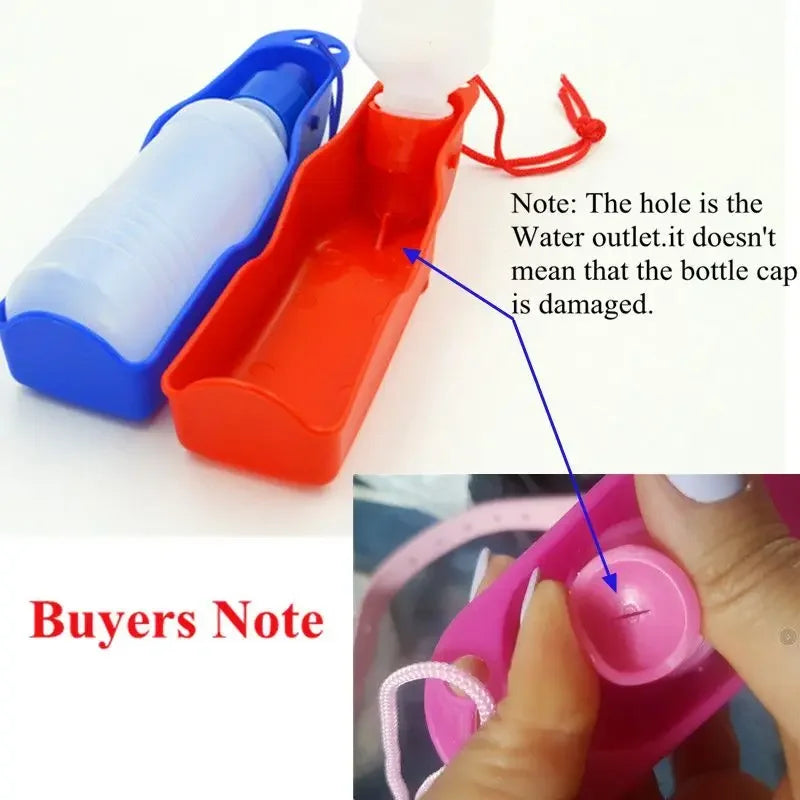 250ml Dog Water Bottle Folding Drinker Plastic Portable Water Bottle Pets Outdoor Travel Drinking Water Feeder Bowl for Dogs