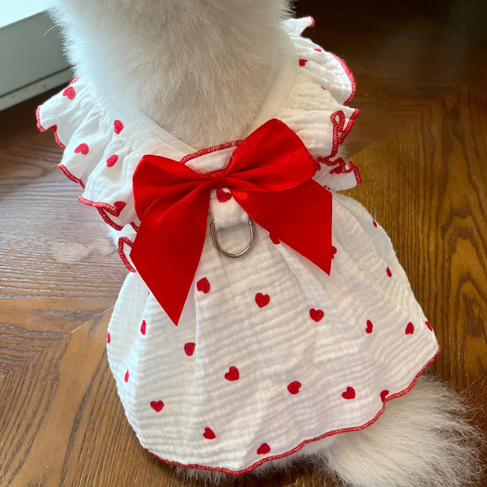 Cute Dog Clothes for Small Dogs Summer Dog Princess Dress Breathable Puppy Clothing Fashion Cat Wedding Skirt Pet Thin Dresses