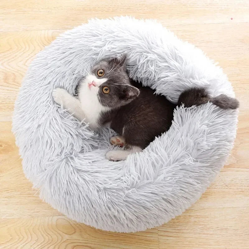 Super Cat Bed Warm Sleeping Cat Nest Soft Long Plush Best Pet for Dogs Basket Cushion Mat Animals Sleeping