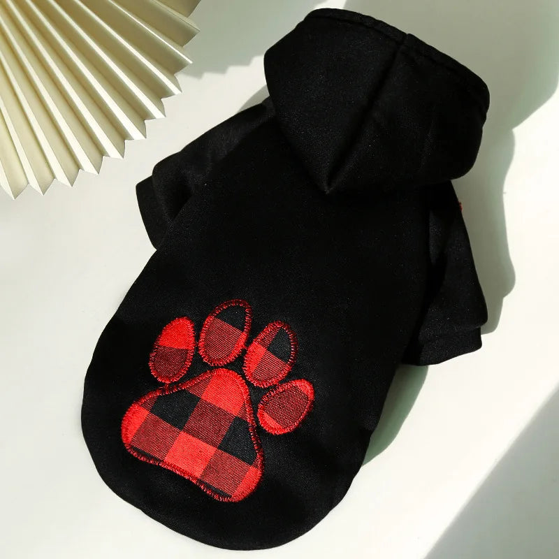 Winter Warm Pet Dog Clothes for Large Dogs Fashion Puppy Sweaters Cute Print Cat Hoodies Soft Pet Kitten Outfits Bulldog Clothes