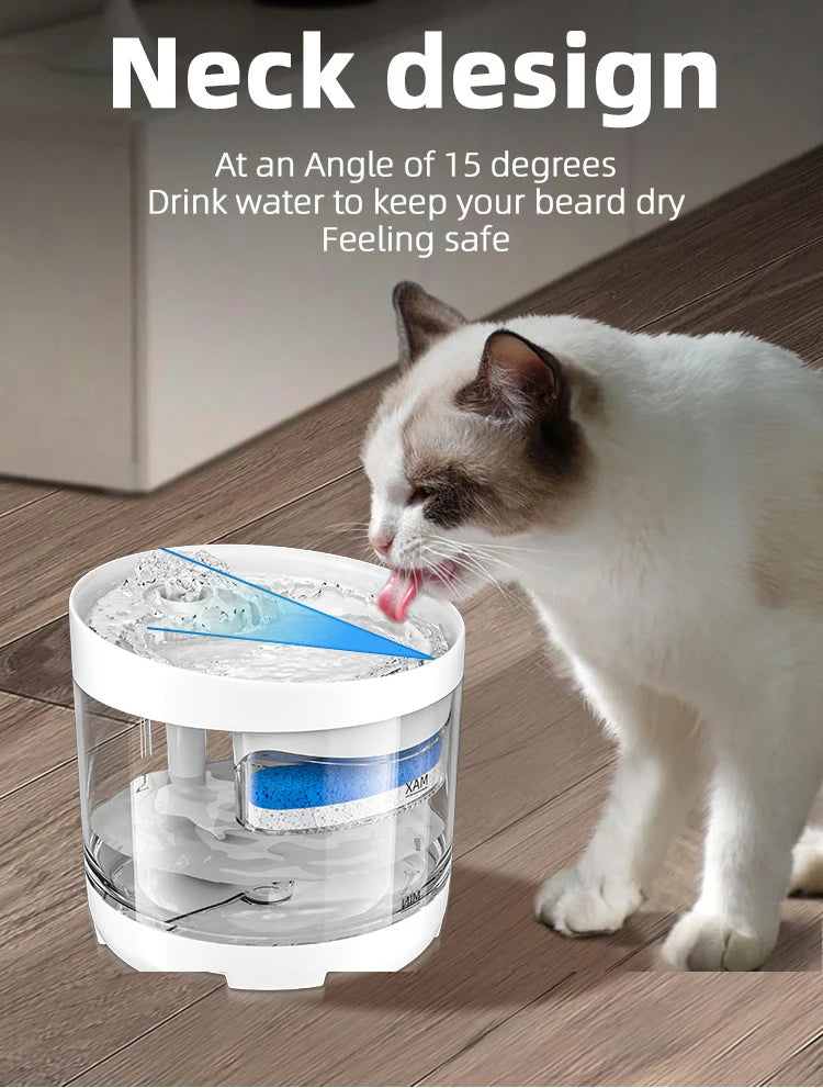 Fontaine à boire intelligente pour chat, distributeur d'eau automatique pour animaux de compagnie, bol à boire pour chat, filtre, fournitures pour chiots et chats